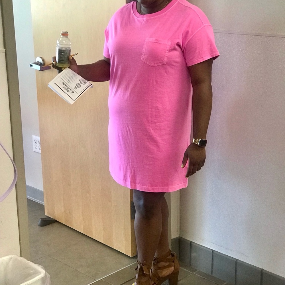Old Navy Pink Pocket T-Shirt Dress
